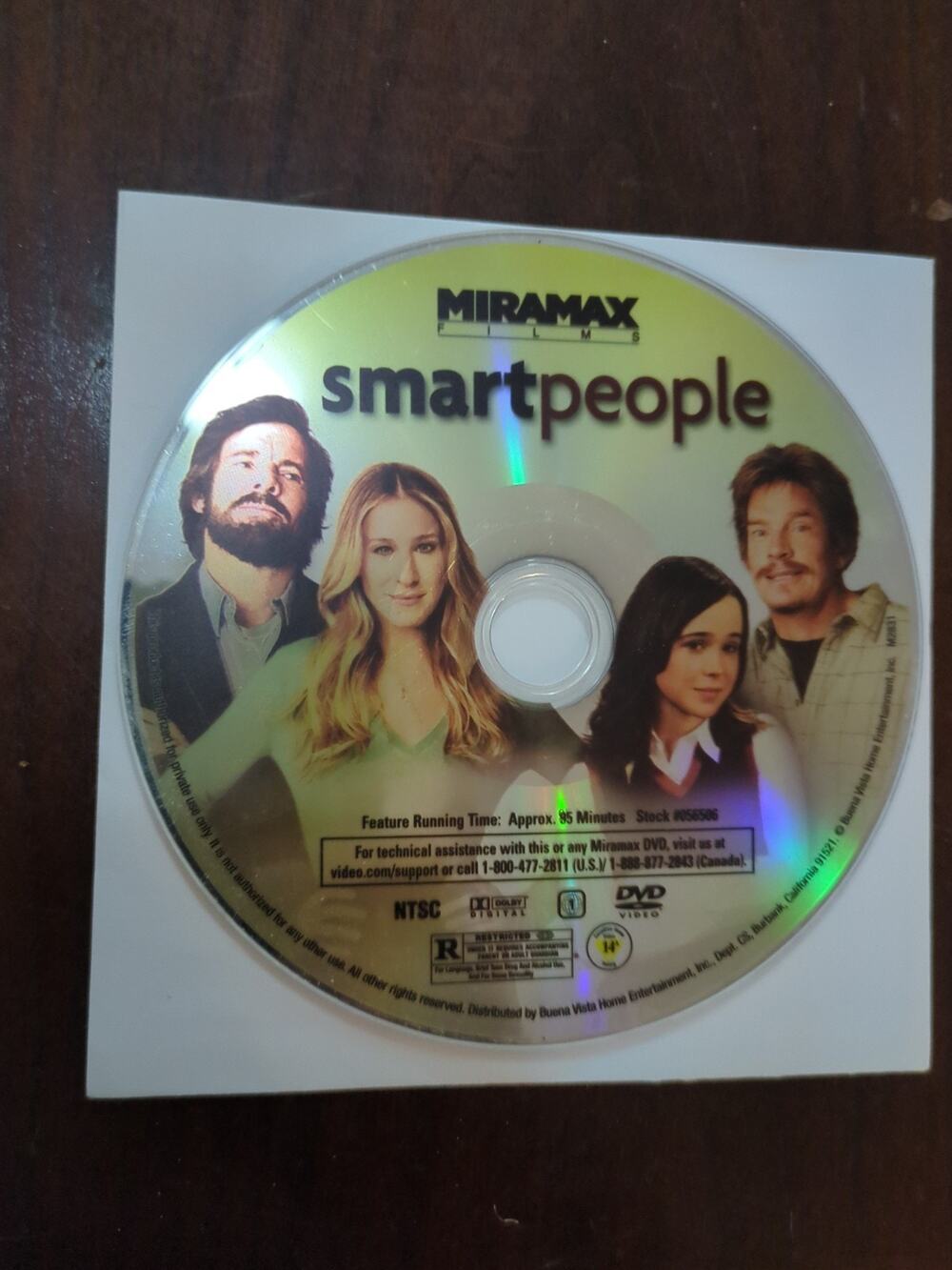 Smart People DVD Dennis Quaid Sarah Jessica Parker disc only